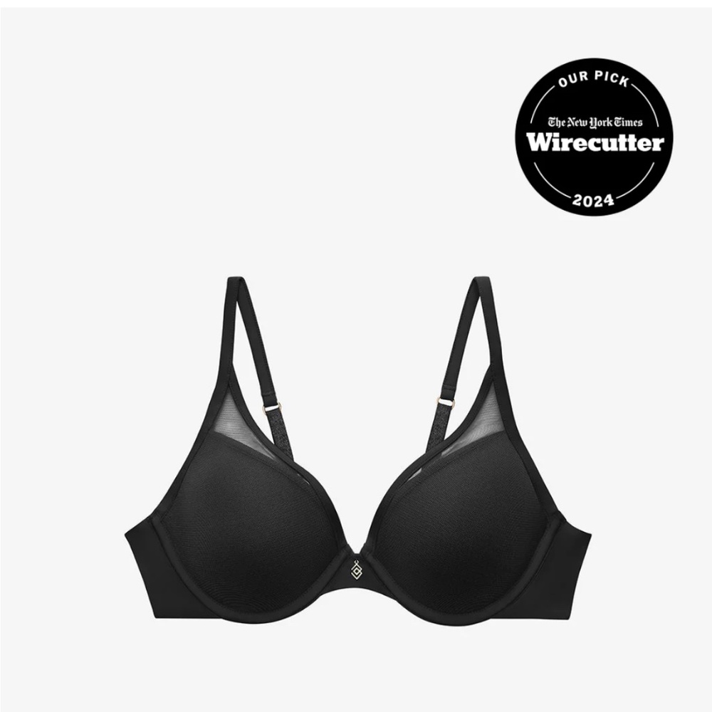 ThirdLove 24/7 Classic Uplift Plunge Bra - Black - 34 D